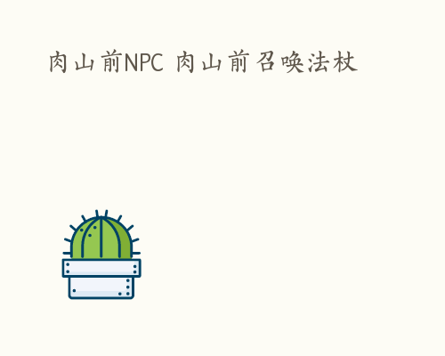 肉山前NPC 肉山前召唤法杖