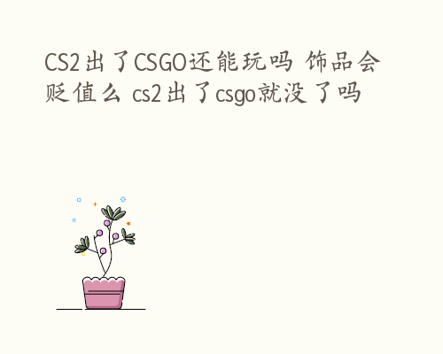 CS2出了CSGO还能玩吗 饰品会贬值么 cs2出了csgo就没了吗