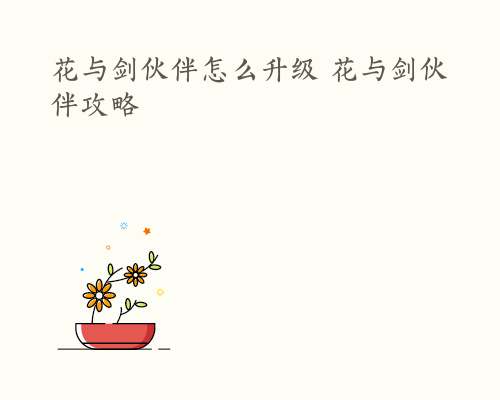 花与剑伙伴怎么升级 花与剑伙伴攻略