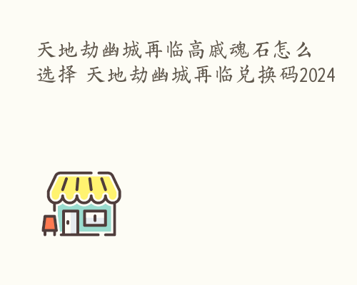 天地劫幽城再临高戚魂石怎么选择 天地劫幽城再临兑换码2024
