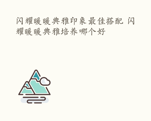 闪耀暖暖典雅印象最佳搭配 闪耀暖暖典雅培养哪个好