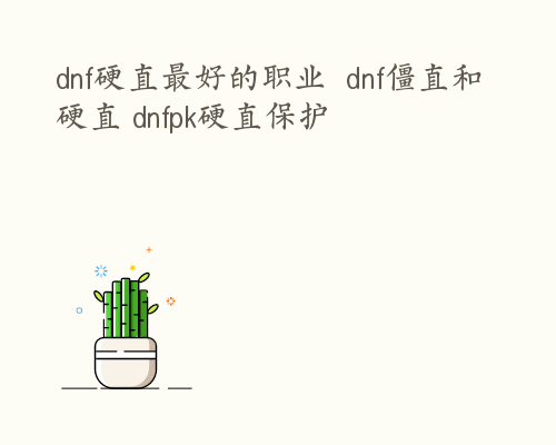 dnf硬直最好的职业  dnf僵直和硬直 dnfpk硬直保护