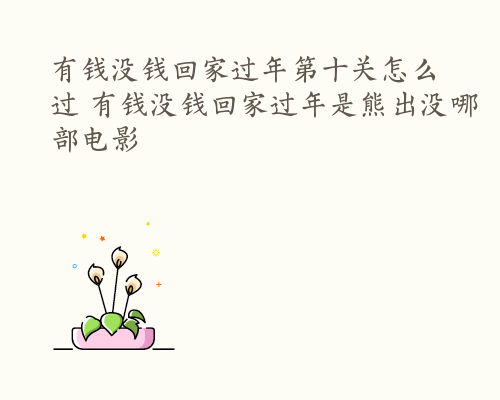 有钱没钱回家过年第十关怎么过 有钱没钱回家过年是熊出没哪部电影